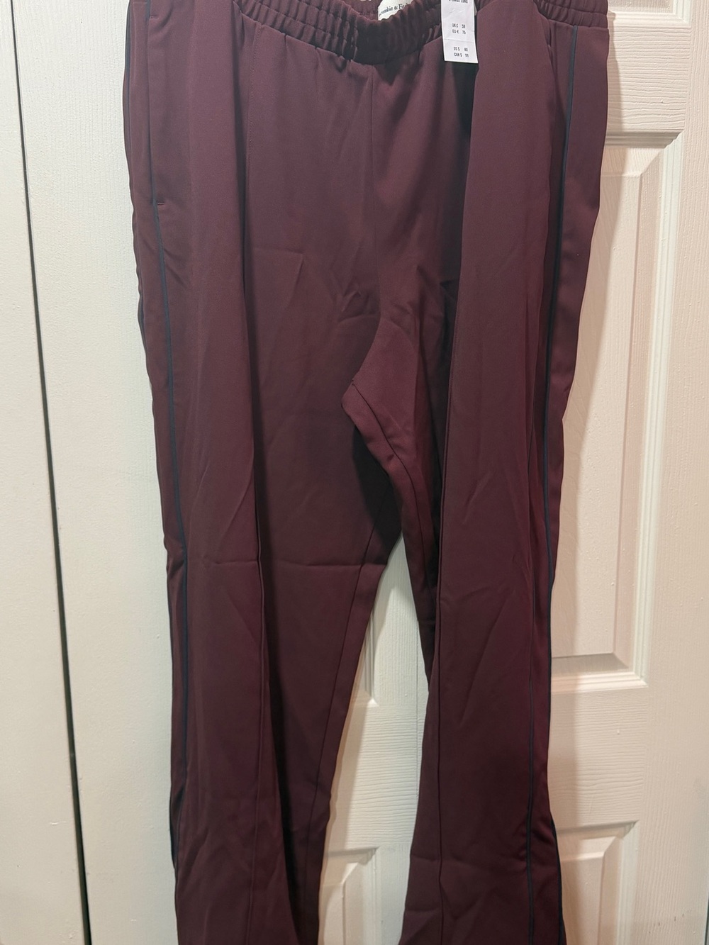 Abercrombie & Fitch Burgundy Elastic Waist Pants